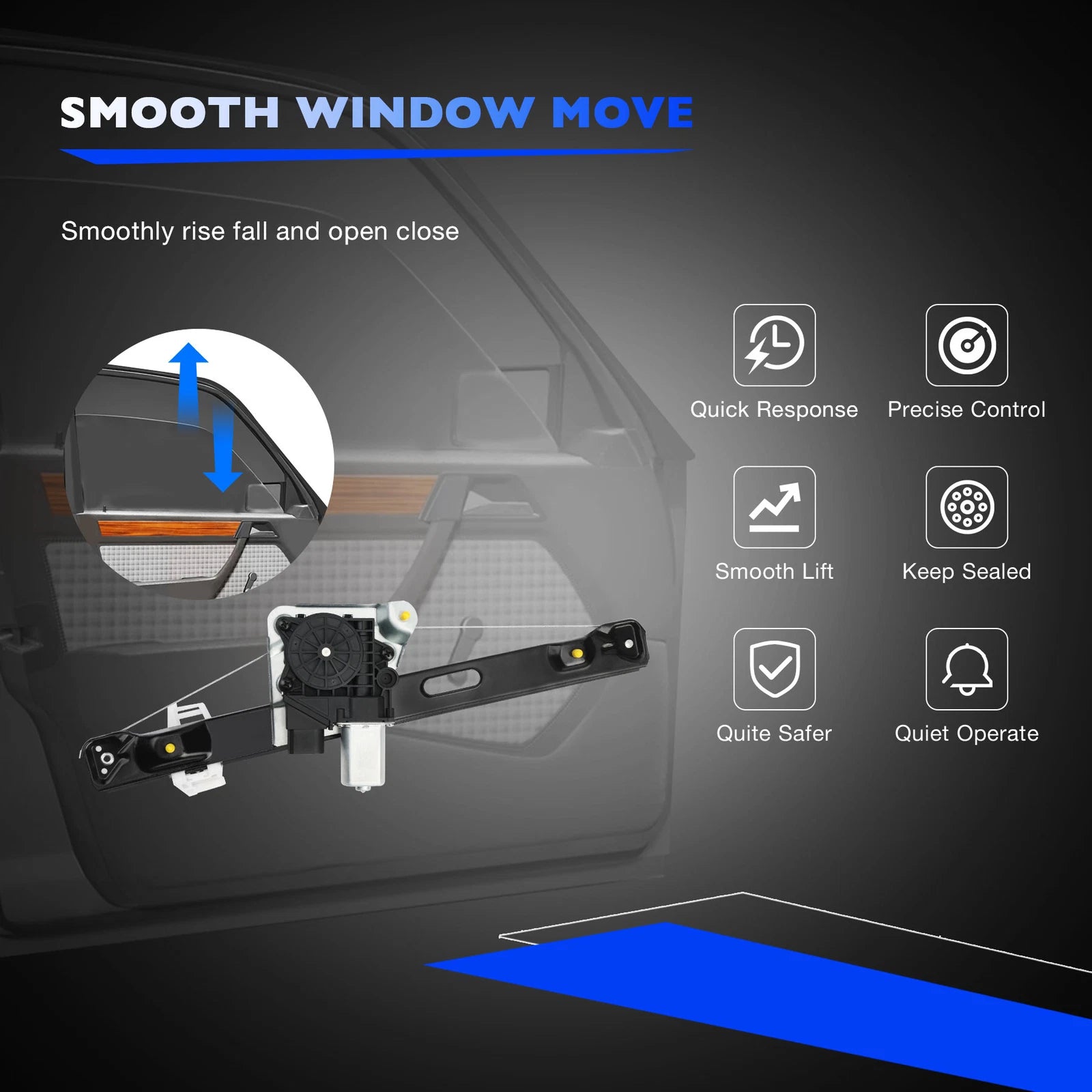 Window Regulator w/ Motor for BMW E90 E91 328i 335i 330i 335d M3 323i (2006–2013)