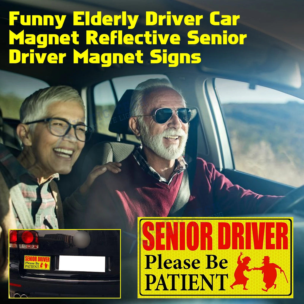 Reflective Senior Driver Car Magnet for Bumper Sticker (2024-2024)