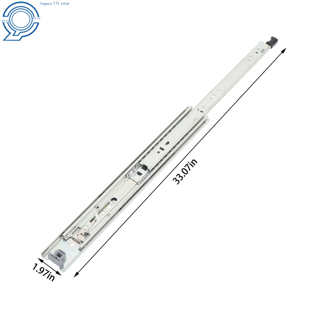 Set of 2 Heavy Duty 18" Full Extension Drawer Slides 150lb Capacity
