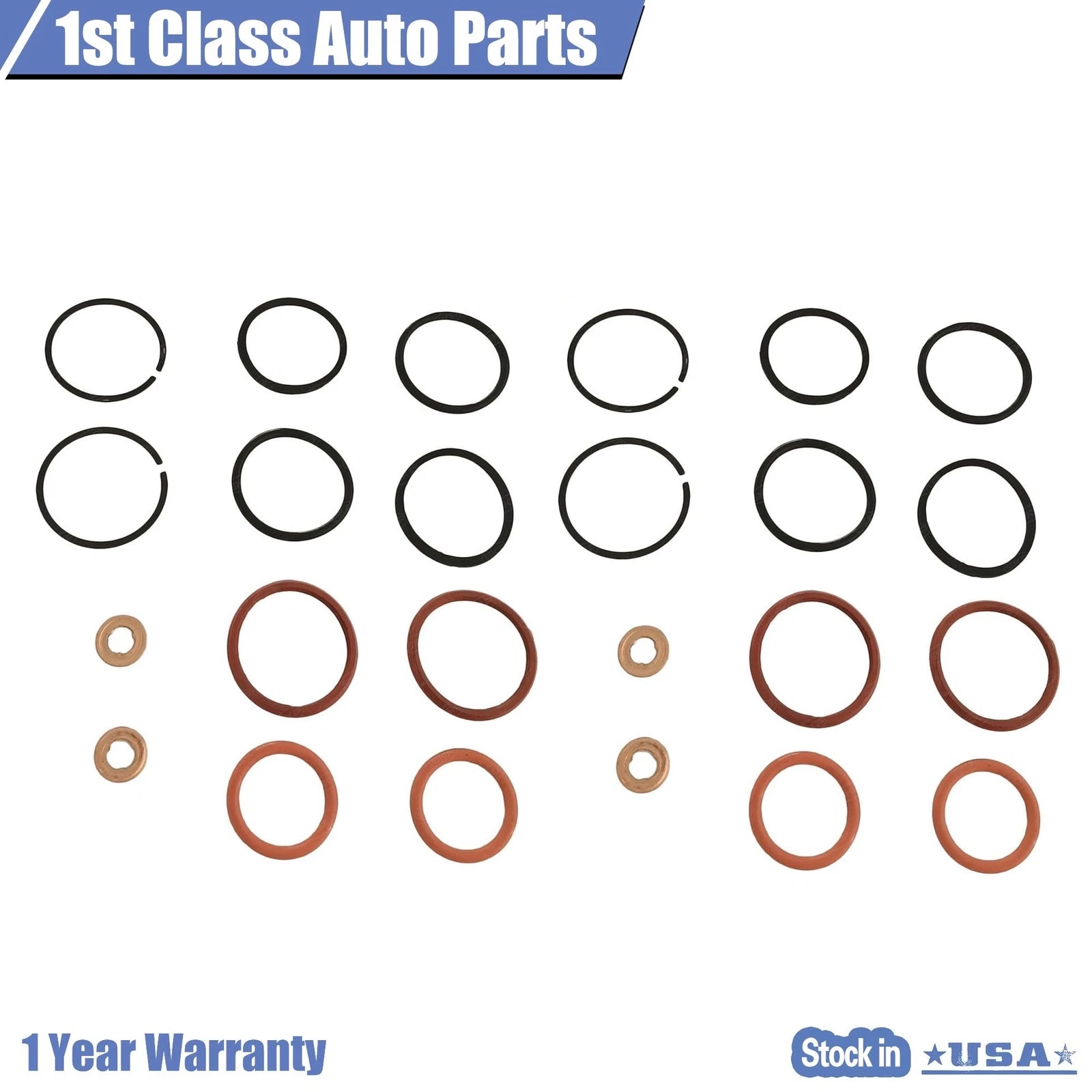 Set of 4 Fuel Injector O-Ring Kit for Ford F350 Super Duty (1999–2003)