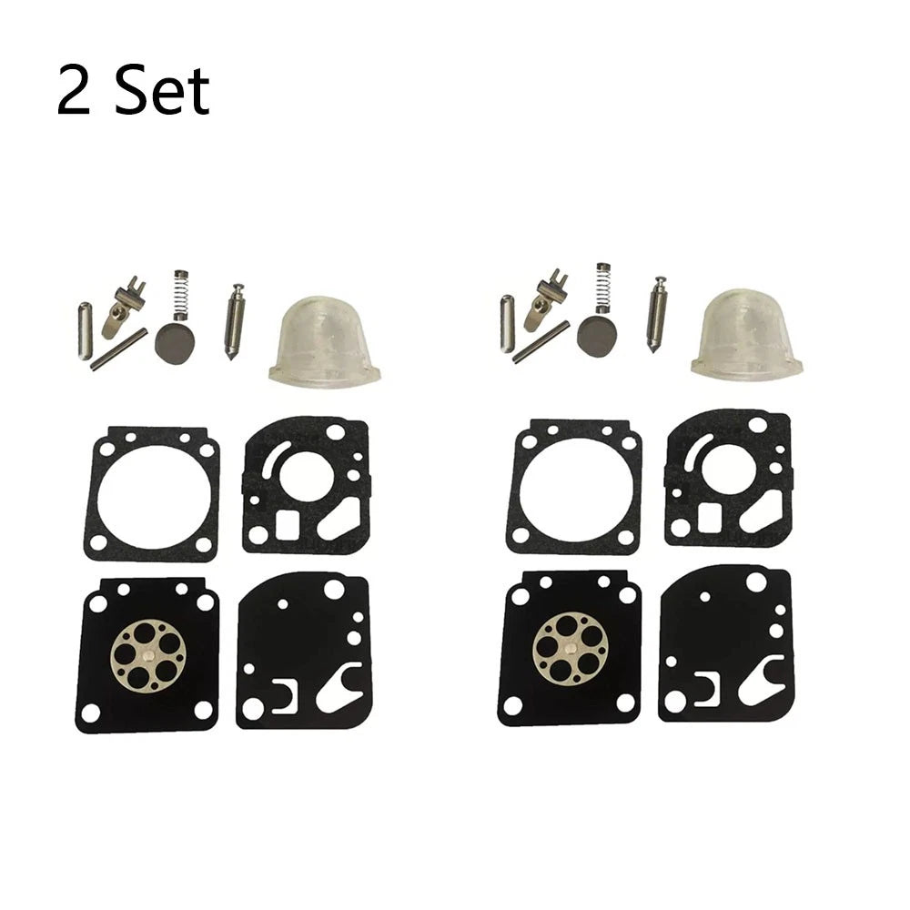 Set of 2 Carburetor Rebuild Kits for Zama RB-115 (C1U-W18, C1U-W18A, C1U-W24)