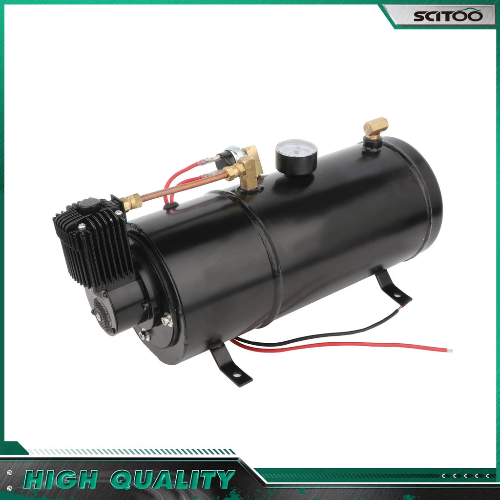 4 Trumpets Train Horn Kit with 150PSI Air Compressor for Car Truck