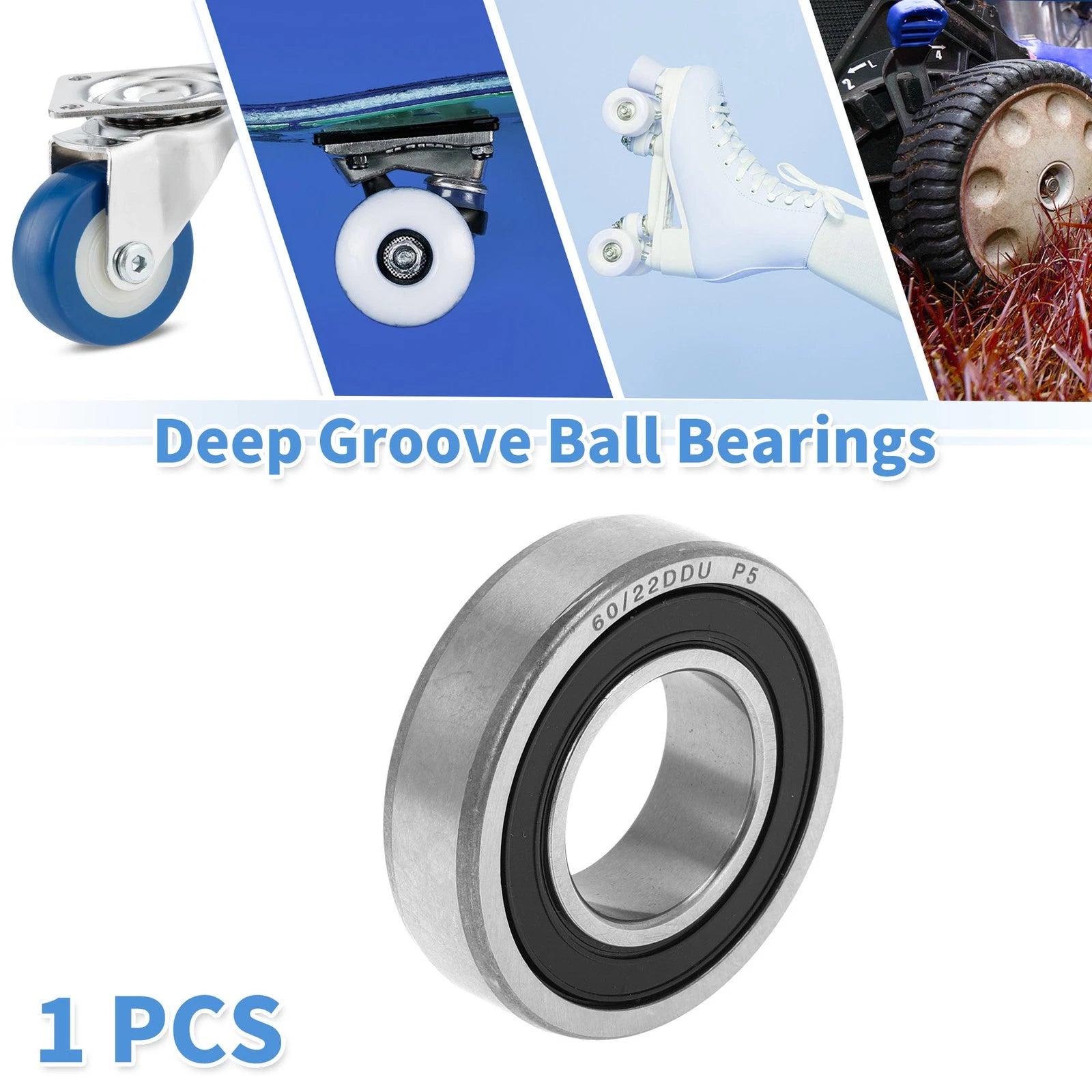 Deep Groove Ball Bearing P5 for Scooter Skateboard Wheel (22x44x12mm)
