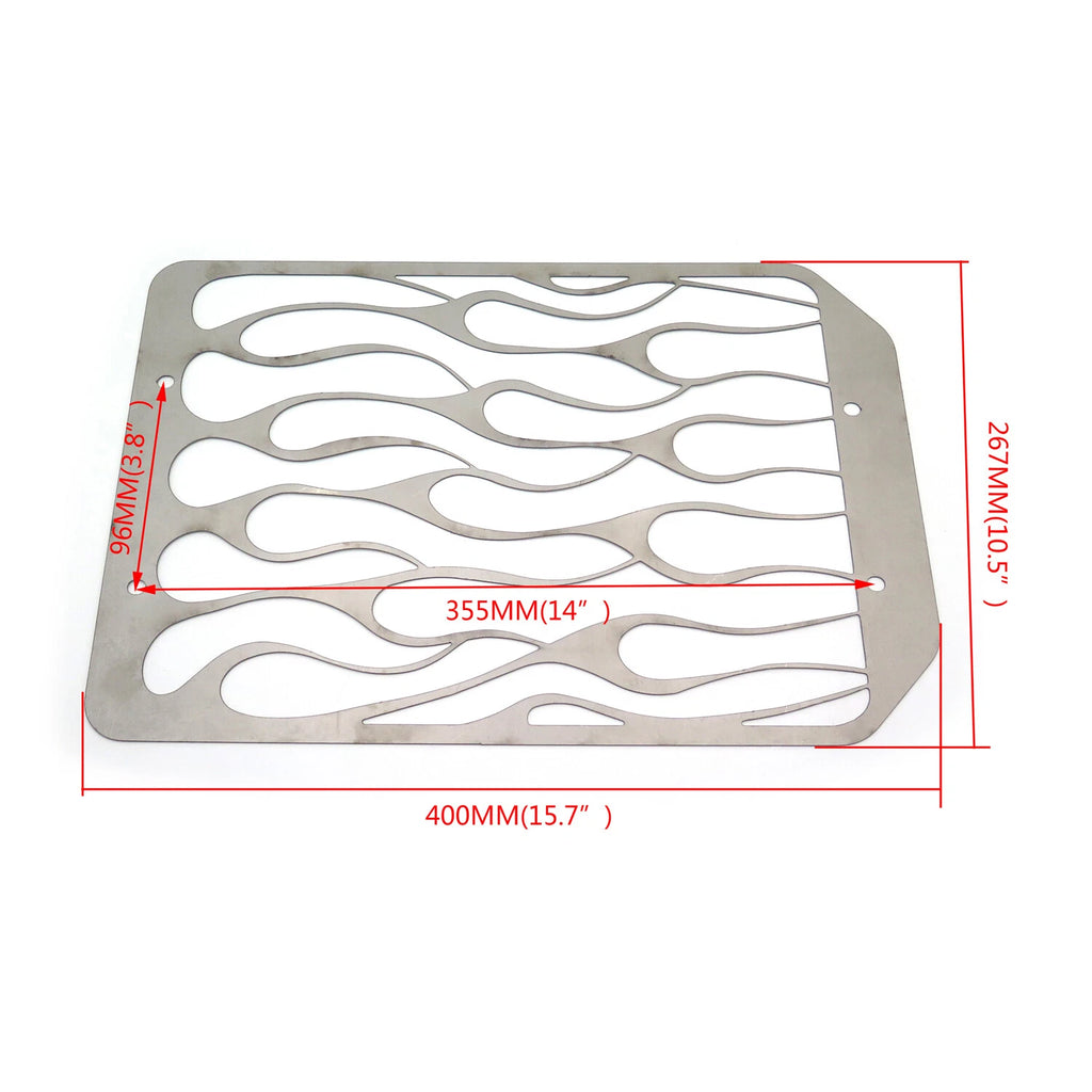 Stainless Flame Radiator Grille Cover for Kawasaki Vulcan VN 1500/VN 1700 (1996–2018)