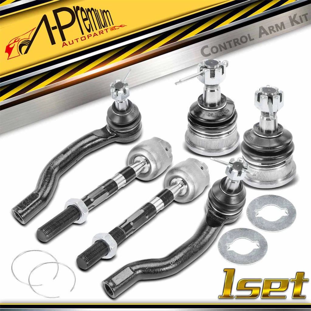 6x Front Ball Joint & Tie Rod End for Nissan Frontier Pathfinder Xterra (2005–2022)