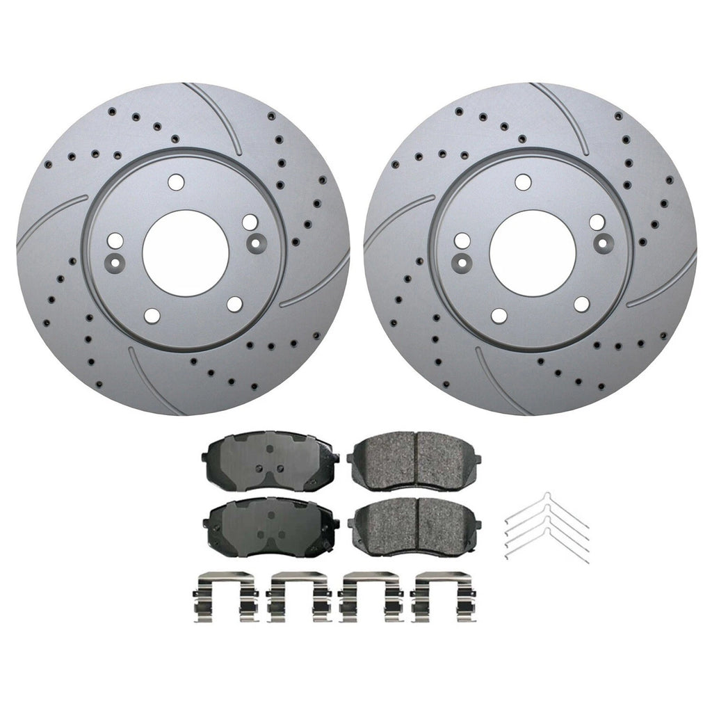 Front Brake Kit 280mm Drilled Rotors & Akebono ProACT Pads for Kona Seltos (2020–2023)