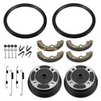 2PC Front Brake Drum & Shoes Kit for Kawasaki Mule 2510 3000 3010 3020 4000 4010