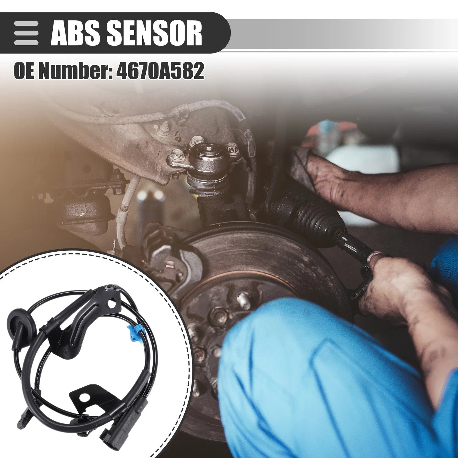 Rear Right ABS Wheel Speed Sensor for Mitsubishi Lancer Outlander (2003–2015) No. 4670A582
