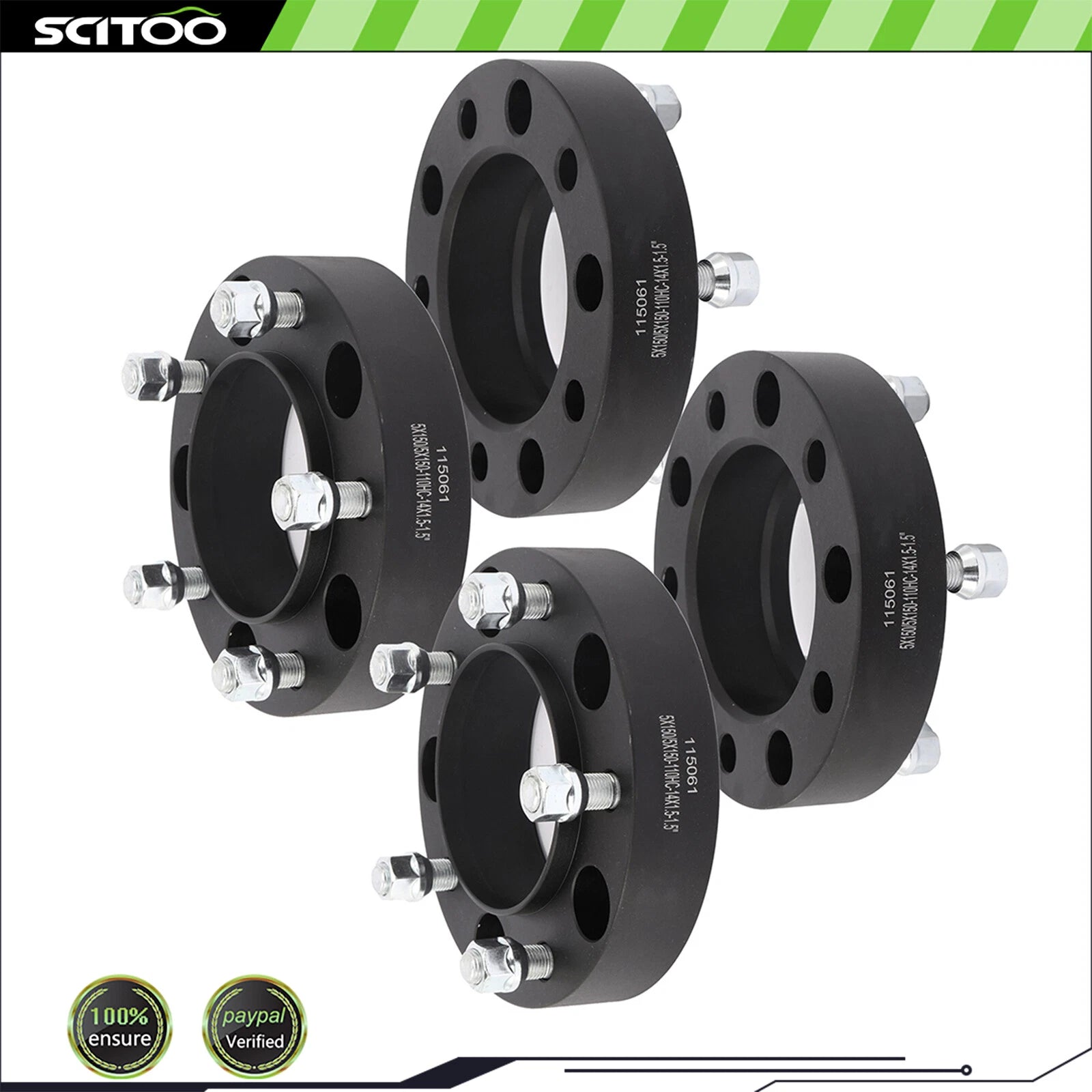 4X 5X150 1.5" Hubcentric Wheel Spacers for Toyota Tundra (2007–2022) & Lexus LX470 (1998–2007)