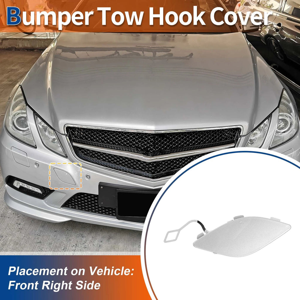 Tow Hook Cover for Mercedes-Benz (A2078850123) (2012–2018) Silver Tone