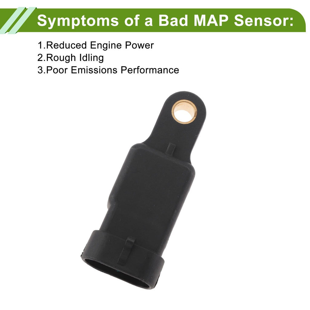 MAP Sensor for Chevrolet Kalos 1.4 16V (2003–2008) - Part No. 25184083