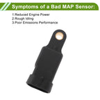 MAP Sensor for Chevrolet Kalos 1.4 16V (2003–2008) - Part No. 25184083