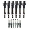 Set of 6 Ignition Coils & NGK Laser Iridium Spark Plugs for Audi A3 Quattro Q7 CC V6
