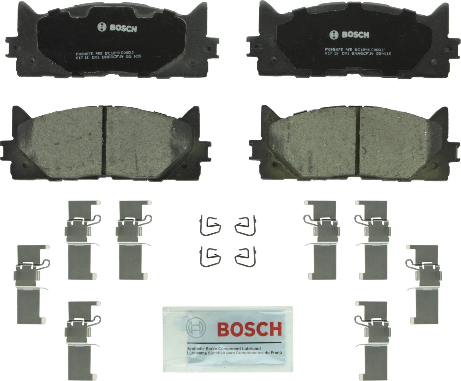 Front Brake Kit for Toyota ES350, Avalon, Camry (2007–2019) - 296mm Disc Rotors, Ceramic Pads