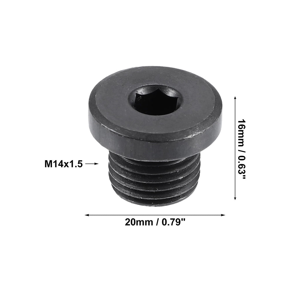 2 Pcs M14x1.5 Steel Engine Oil Drain Plug Screw for Audi Volkswagen 