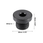 2 Pcs M14x1.5 Steel Engine Oil Drain Plug Screw for Audi Volkswagen 