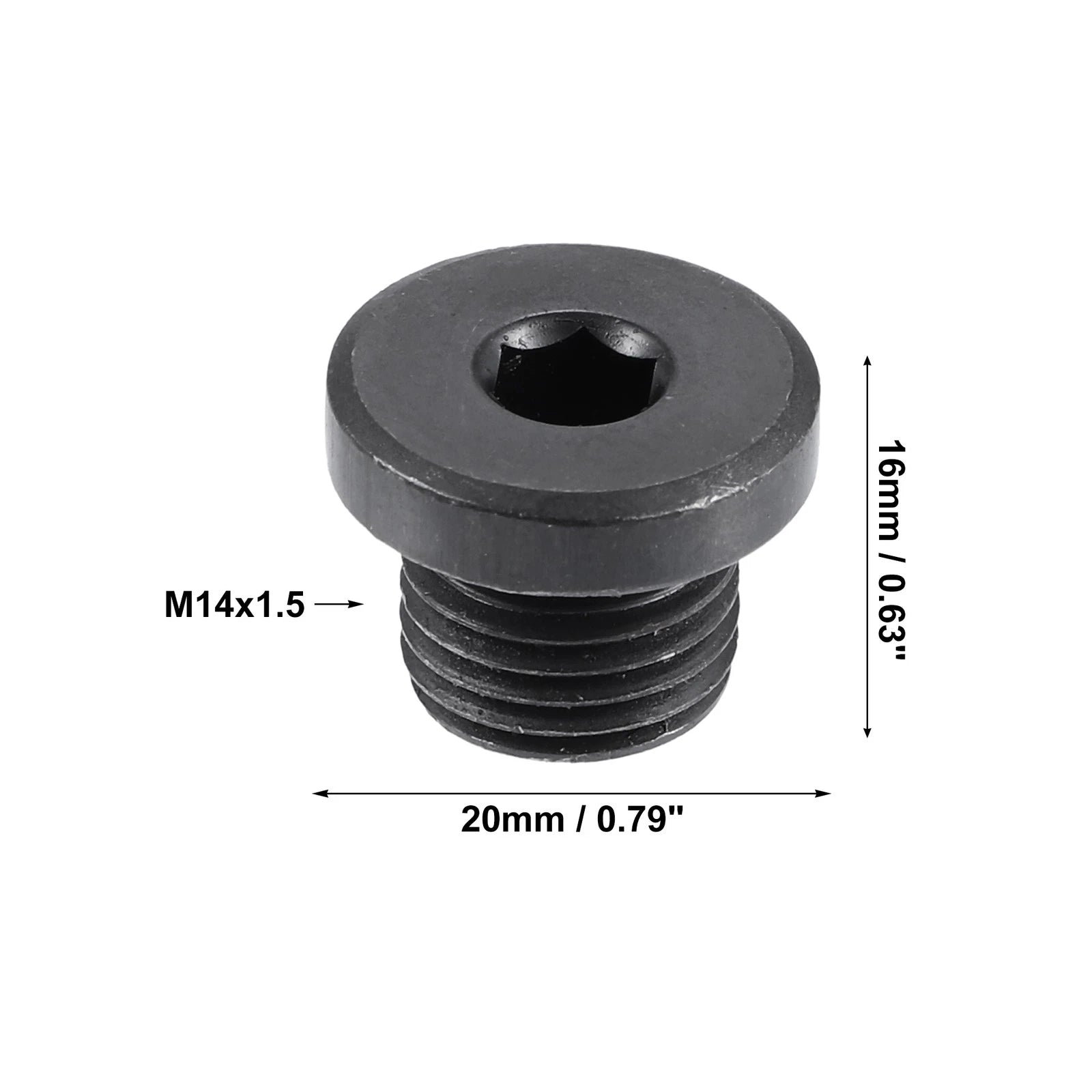 2 Pcs M14x1.5 Steel Engine Oil Drain Plug Screw for Audi Volkswagen 