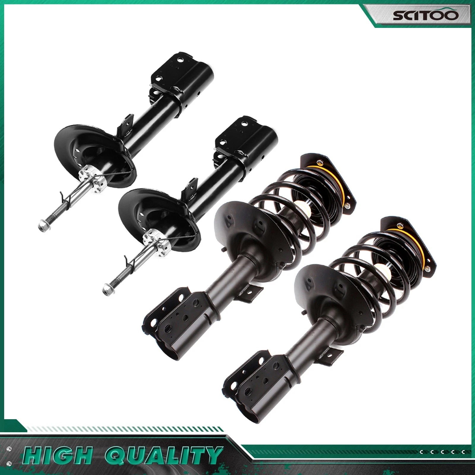 Set of 4 Front Struts Coil Springs + Rear Shocks for Pontiac Grand Prix (2004–2008)