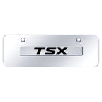 Chrome Name on Chrome Mini License Plate - Officially Licensed for Acura TSX
