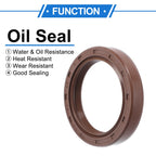 2X Oil Seal Rotary Shaft Seal FKM Rubber 30x40x7mm for Various Models 
