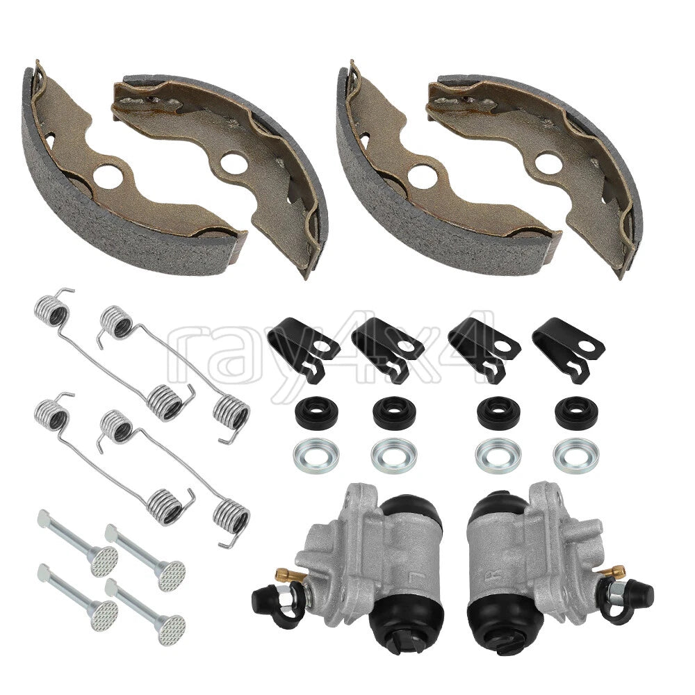Set of 2 Front Brake Wheel Cylinders w/Shoes for Honda FourTrax 300 TRX300 (1993–2000)