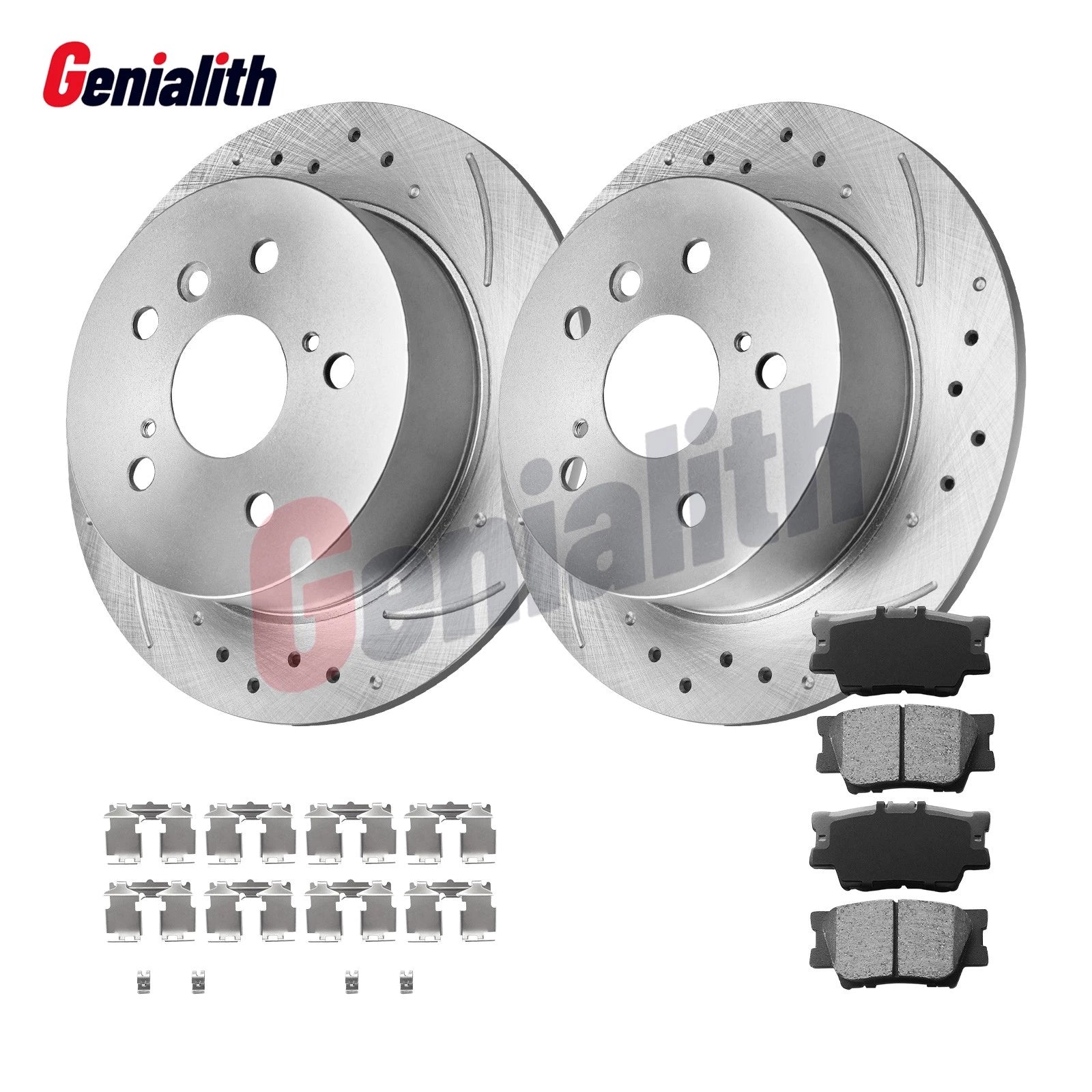 Rear Solid Brake Rotors & Brake Pads for Toyota Camry Avalon Lexus ES350 (2007–2020)