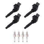 4PCS Coils & Spark Plugs Kit for Volkswagen Jetta 1.4L (2016–2018) 04C905110A