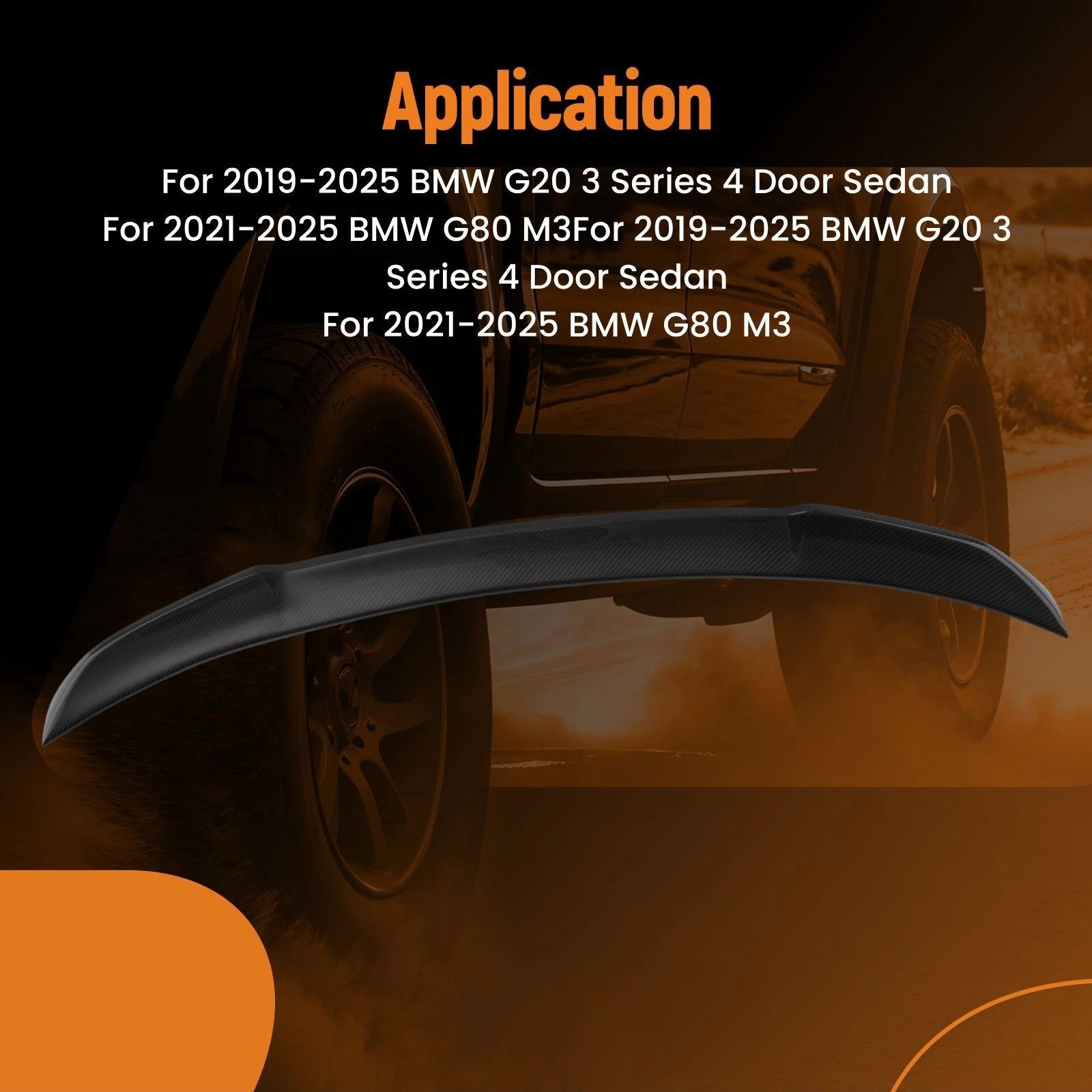 Carbon Racing Spoiler for BMW G80 M3 G20 3 Series (2019–2025) Wing