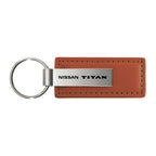 Brown Leather Keychain - Officially Licensed for Nissan Titan