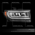 LED Headlight Assembly for GMC Acadia (2020–2023) - Right, Black, Amber