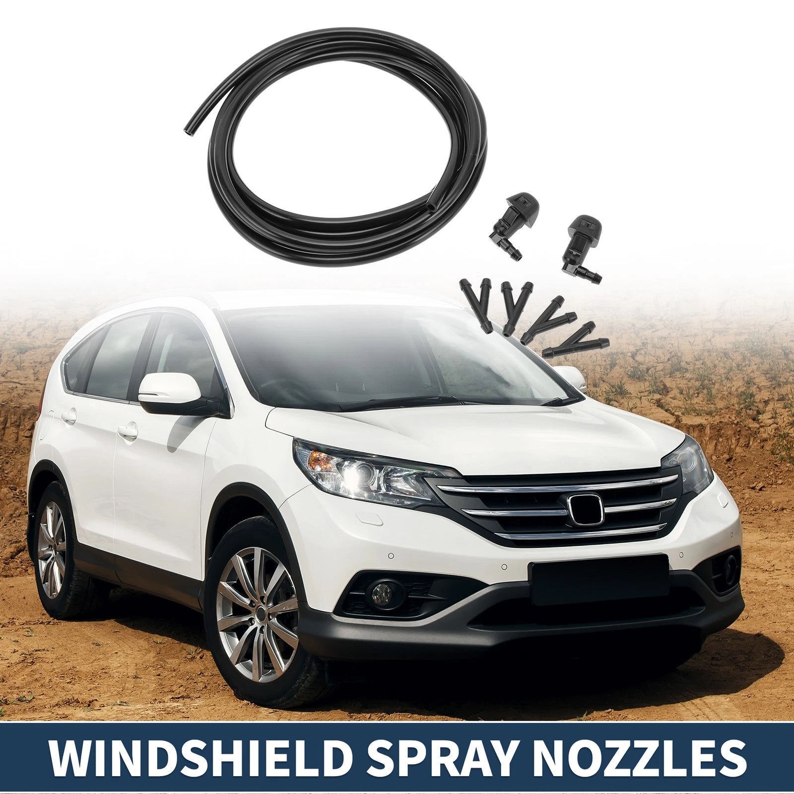 Set of 2 Front Windshield Washer Nozzles for Honda Odyssey (2005–2010)