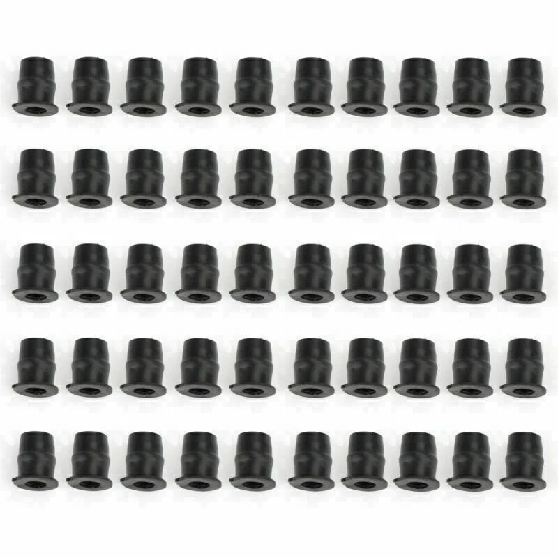 Set of 50 Rubber Well Nuts for M5 Windscreen & Fairing (10mm, 3/8)