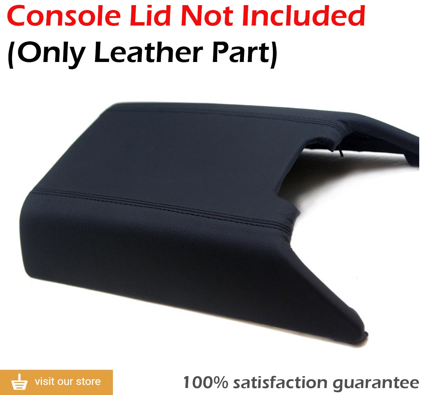 Center Console Armrest Cover for Lincoln Navigator (2003–2006) Black Leather