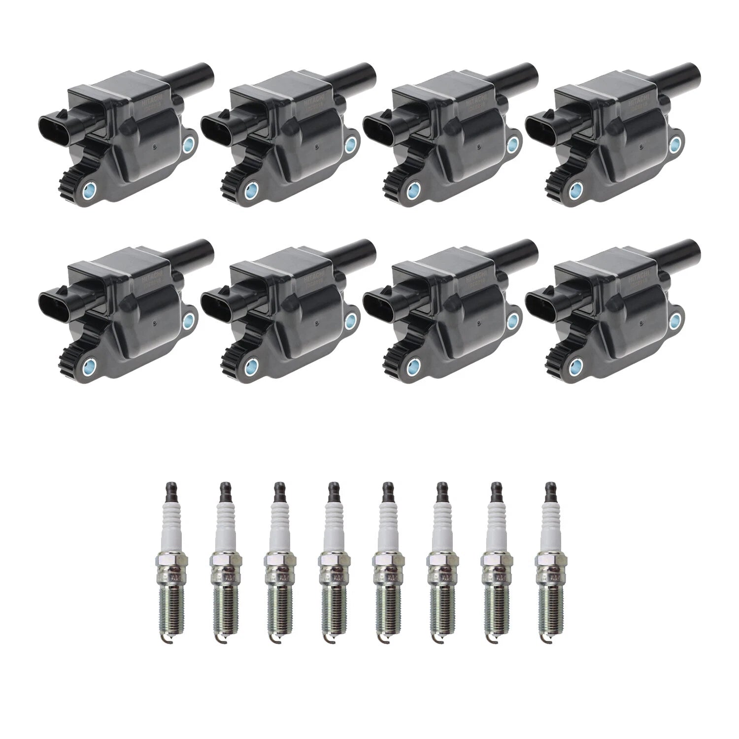 Set of 8 Ignition Coils & NGK Platinum Spark Plugs for Silverado 2500 HD (2001–2007)