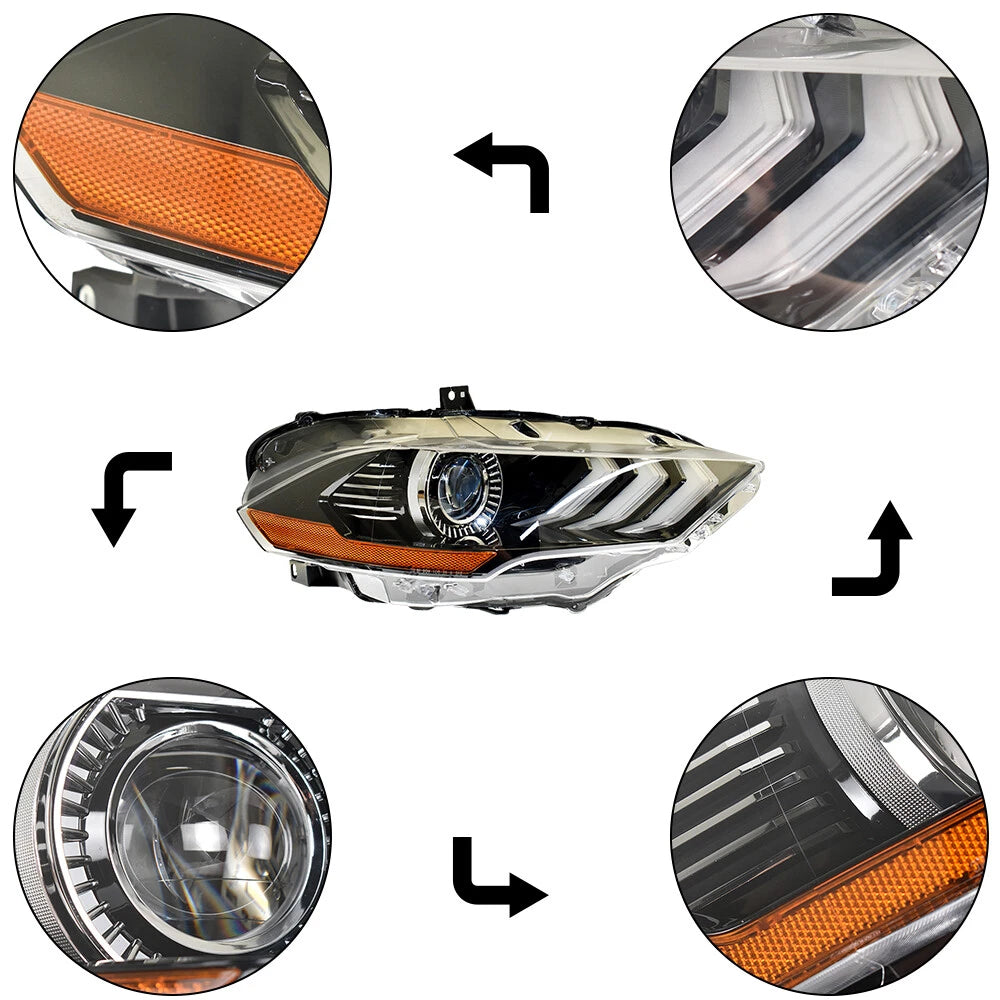 LED Headlight Assembly for Ford Mustang (2018–2020) Right Side