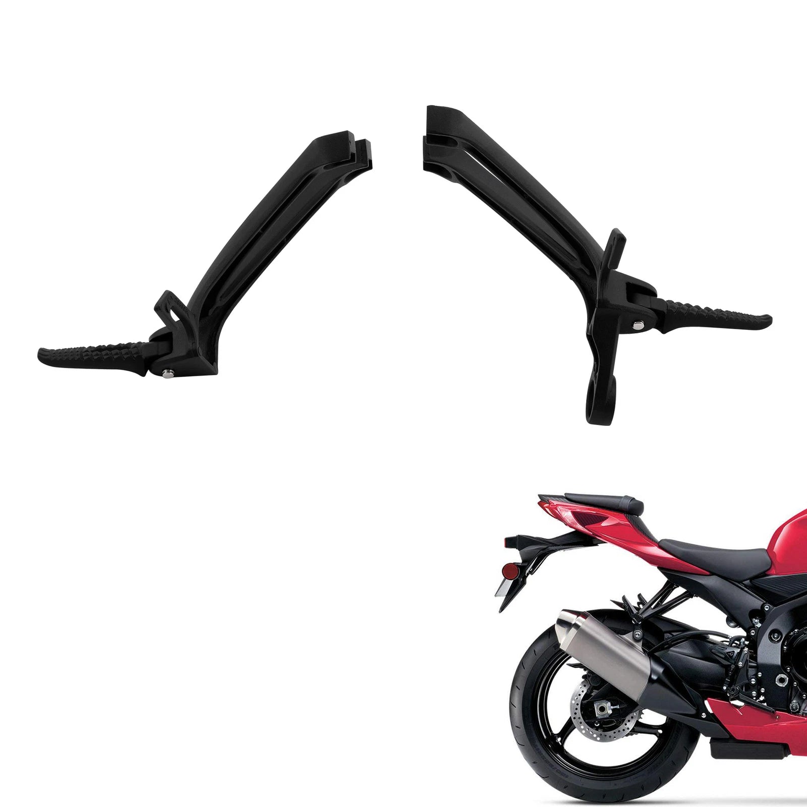 Set of 2 Rear Passenger Foot Pegs for Suzuki GSXR600 GSXR750 (2008–2010)