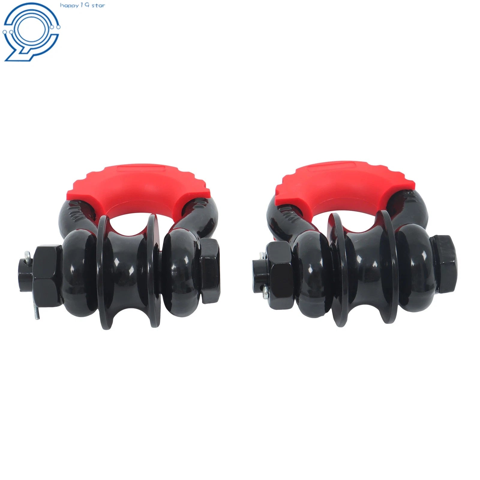 Set of 2 Heavy Duty D Ring Snatch Block Shackles for Towing