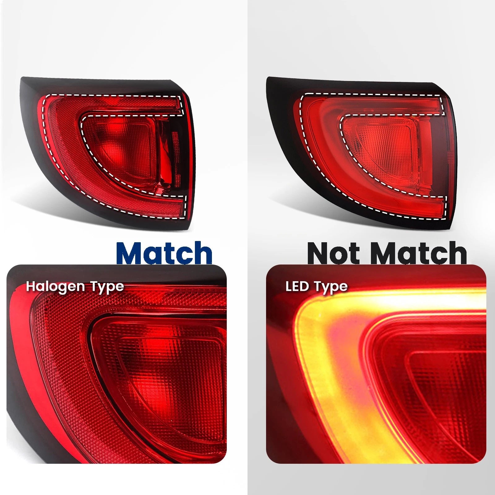 Tail Light for Chrysler Pacifica (2017–2020) Halogen Left Driver Side Rear