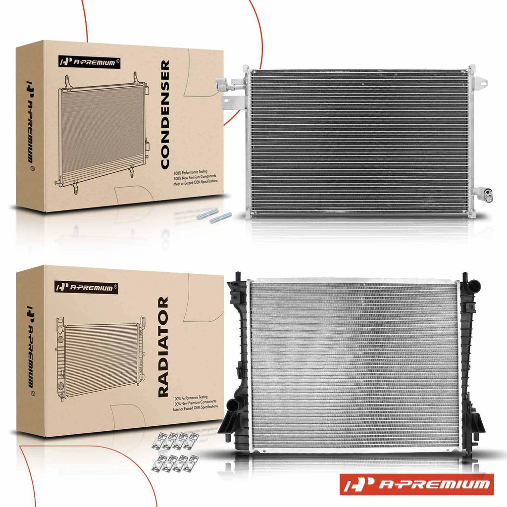 Aluminum Radiator & AC Condenser Cooling Kit for Ford Mustang (2005–2009)
