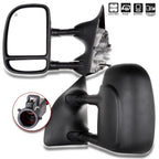 Set of 2 Telescoping Power Heated Towing Mirrors for Ford F250-F550 (1999–2007)