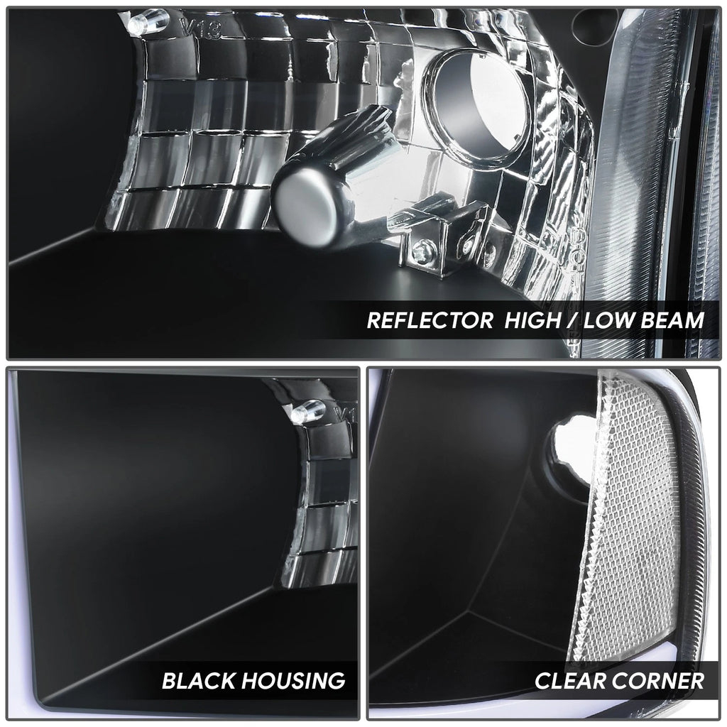 L-Shape LED Headlights for Dodge Ram 1500 2500 3500 (1994–2002)