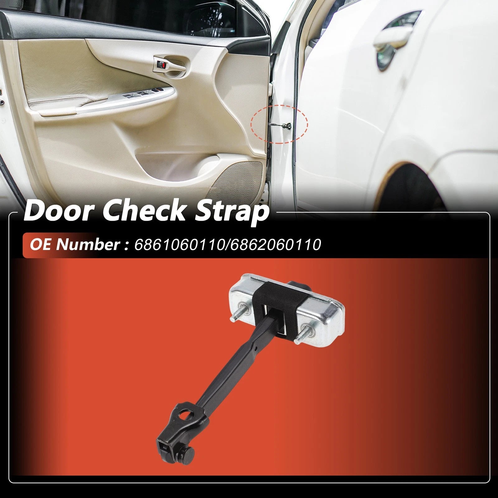 Front Left Right Door Check Strap for Toyota Land Cruiser (2007–2016) No.6861060110