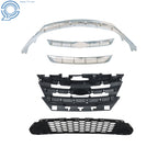 Set of 4 Upper Bumper Grilles for Ford Fusion Sport (2010–2012) with Chrome Ring