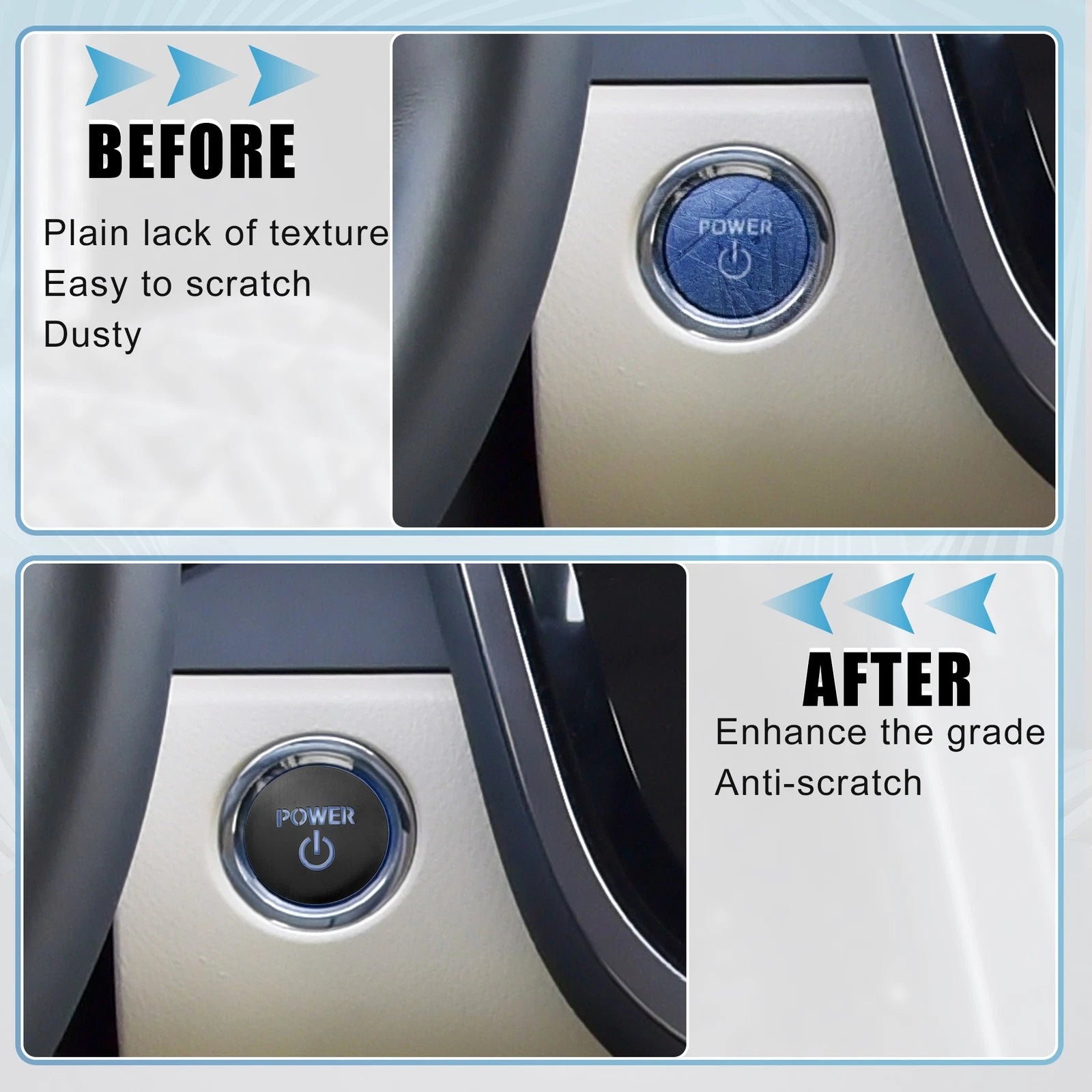 One Click Start Button Cover for Toyota Crown Royal AWS21 (2012–2018) Black