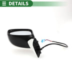 Left Side Door Mirror for Honda Civic (2012–2013) Manual Folding White