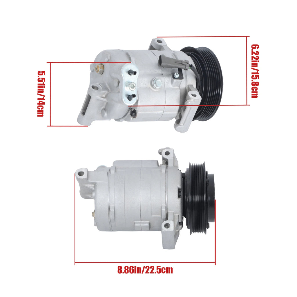 A/C Compressor with Clutch for Chevy Equinox (2010-2011) GMC Terrain (2010-2015) 2.4L