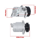 A/C Compressor with Clutch for Chevy Equinox (2010-2011) GMC Terrain (2010-2015) 2.4L