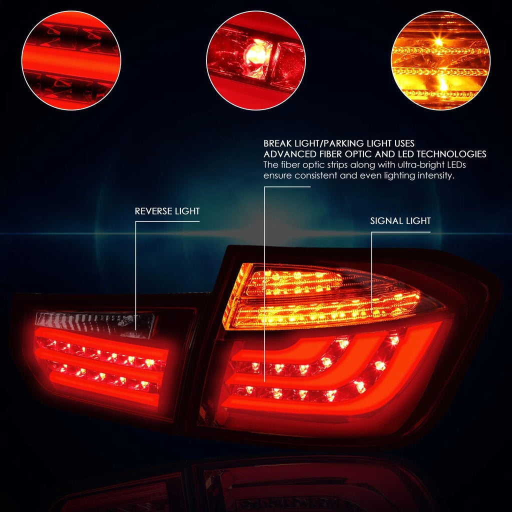 3D LED Streak Tail Light Brake/Reverse Lamp for BMW 3-Series F30 (2013–2015)