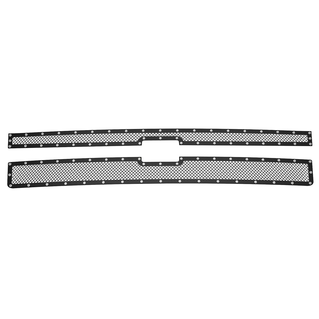 Stainless Black Mesh Rivet Grill for Chevy Silverado 2500/3500 (2011-2014)