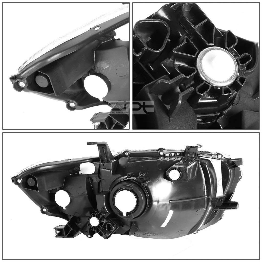 Pair Chrome Housing Amber Corner Headlights for Toyota Highlander (2008–2010)